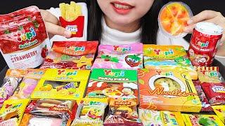 ASMR YUPI GUMMY JELLY CANDY  PIZZA BURGER FRIES NOODLES SANDWICH FRUIT CALCI BEAN BOLICIOUS