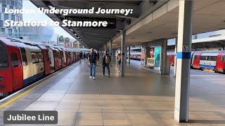 Full Journey on the Jubilee Line Stratford to Stanmore Station #londonunderground