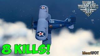 World of Warplanes  Grumman F3F  8 KILLS - Replay Gameplay 1080p 60 fps