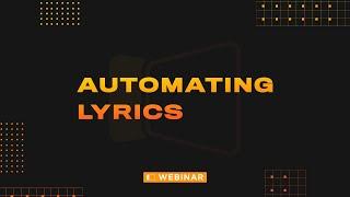 Webinar  Automating Lyrics with ProPresenter 7 and Ableton Live