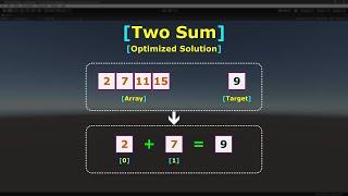 Two Sum Problem and its Optimized Solution  C#  Unity Game Engine