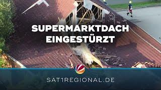 Dach von Supermarkt in Ratzeburg eingestürzt