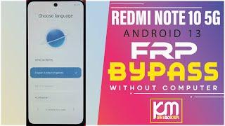 Redmi Note 10 5G FRP Bypass Android 13 MIUI 14  GmailGoogle Account Unlock Redmi Note 10 5G FRP