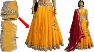 Beautiful Lehenga Cutting & Stitching from Sareeहैवी स्टोन वर्क वाली साड़ी से सुंदर लहंगा बनाना सीखे