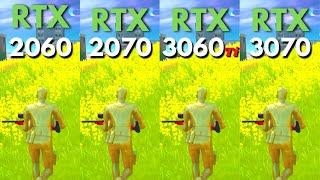 Fortnite RTX 2060 VS RTX 2070 VS RTX 3060Ti VS RTX 3070    1080p