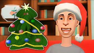 classic caillou destroys Christmas Decorations grounded