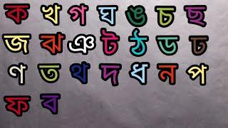 বাংলা বর্ণ মালাbangla banjon barnobengali alphabetsক খ গ ঘ ঙ চ ছ জ ঝ ঞবাচ্চাদের জন্য বর্ণ পরিচয়
