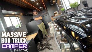 High End Build Out + Rugged LineX Exterior + Biggest Kitchen Ive Seen Yet BOX TRUCK CAMPER