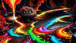 Copyright Free Background Video Abstract Paint Colorful Liquid UHD 4K - Ultra HD No Sound 