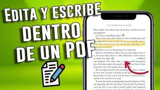 Cómo editar un PDF muy fácil Escribe lo que quieras ️