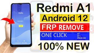 Redmi A1 FRP Bypass Android 12 Update  New Trick  Redmi A1 PlusPOCO C50 Google Account Bypass