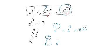How to solve multiple power equation   a raised to m raised to n solution and order