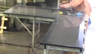 Steel Grey Granite Countertop Part 2 Profiling The Edge
