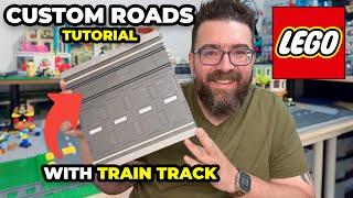 How to Build Custom Road Plates with Train Tracks for Your LEGO City
