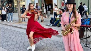 Gimme Gimme Gimme - ABBA  Karolina Protsenko & Avelina Kushnir  Violin & Sax Cover