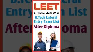 LEET 2024  LEET Exam After Diploma  LEET Exam  #BTech #Lateral #Entry  #LEET  #Shorts