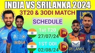 india tour of sri lanka schedule 2024  ind vs sl match schedule 2024