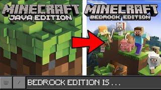 JAVA player plays BEDROCK EDITION