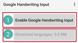 How To Enable Google Handwriting input