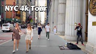 NYC 4k Summer Walk Lower Manhattan Financial District