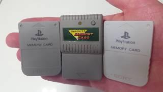 Playstation 1 PSX Memory Cards Teardown x3. Official Sony & Generic Enhanced Memory Card