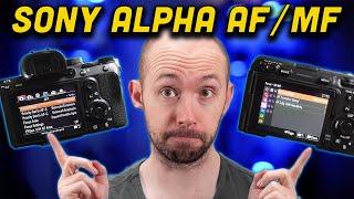 How to Change From Autofocus to Manual Focus on Sony Alpha Mirrorless A7iii A6600 A7Siii FX3