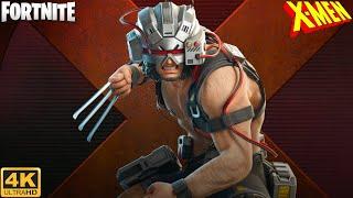 Weapon X Wolverine Skin Gameplay - Fortnite 4K 60FPS