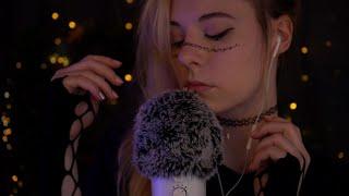 ASMR  soft Whispering & Fluffy Sounds around your Head - Rain Blue Yeti Mic