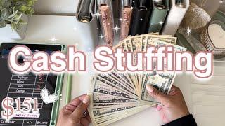 Cash Stuffing $151  cash envelope stuffing  low income #cashstuffing #sinkingfunds #budgeting