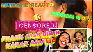 PRANK C1UM BIBIR KAKAK AKU  *HOW SHE REACT*  #prankmalaysia #pranksister