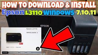 How to Download & Install Epson L3110 Printer Driver  Windows 71011