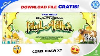 Idul Adha banner design  free download file corel draw x7