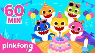 Happy Birthday to You Song  60 Minute Birthday Song  Baby Shark Remix  Pinkfong Songs for Kids