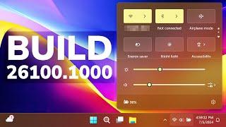 New Windows 11 24H2 Update in the Main Release - New Improvements Build 26100.1000