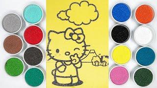 Hello Kitty Sand Painting  Educational Videos for Kids