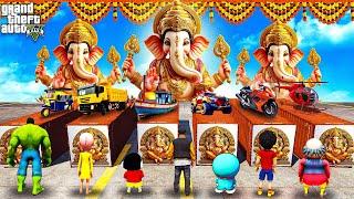 Shinchan Doraemon Franklin Lord Ganpati Festival Celebrations in GTA V