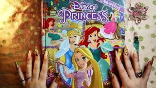 ASMR Disney Princess Look & Find Book Page Turning  Gentle Tracing Tapping   Inaudible Whispering