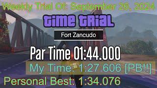 Fort Zancudo {Time 127.606} Weekly Time Trial GTA Online NEW RECORD