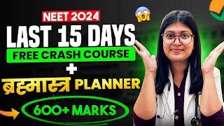 Last 15 Days  FREE REVISION Crash Course + Day Wise PLANNER   600+ Marks