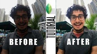 SUPER USEFUL SNAPSEED TRICK  HOW TO BRIGHTEN FACE WITHOUT AFFECTING THE BACKGROUND