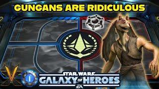 SWGOH  Gungans are Ridiculous  - Kyber 1 Grand Arena