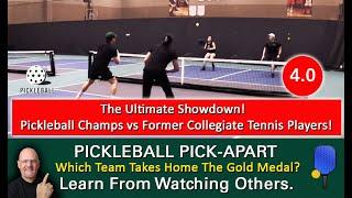 Pickleball Unleashing The Rivalry Collegiate Tennis Players Compete Against Pickleball Champs