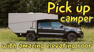 Revolutionary pick up camper with elevating roof Laske expedition