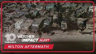 Hurricane Milton aftermath Aerial video shows St. Pete Beach inundated with sand