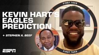 FLY EAGLES FLY  Kevin Harts Super Bowl prediction for Philly & beef with Stephen A.   First Take