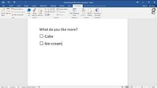 How to Create a Word Survey Make question paper in word with checkbox