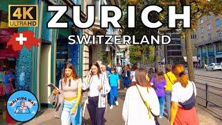 Zurich Switzerland Walking Tour - 4K 60fps with Immersive Sound & Captions