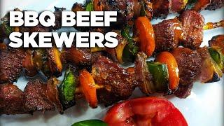 HOW TO MAKE TASTY BBQ BEEF SKEWERS  EASY BEEF SKEWERS RECIPE The cooking nurse