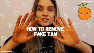 HOW TO REMOVE FAKE TAN   Remove fake tan off hands fast Fake Tan fail  Natalie Jade