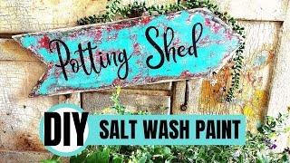 DIY Salt Wash Paint  Create Vintage Chippy and Aged Wood Finishes